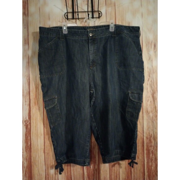 Lee Pants - Lee Dark Denim Taper Capri Pants Sz 26W